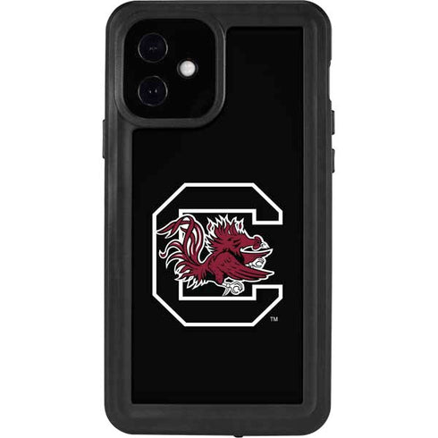 University of South Carolina Gamecocks Logo Black iPhone 12 Waterproof Case