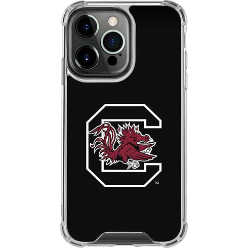 University of South Carolina Gamecocks Logo Black iPhone 13 Pro Clear Case