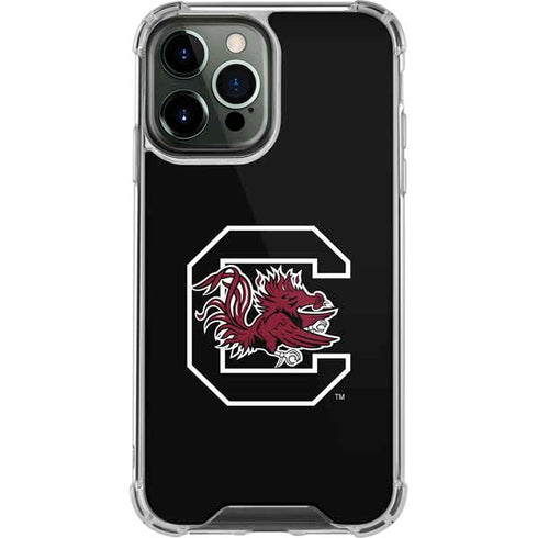 University of South Carolina Gamecocks Logo Black iPhone 13 Pro Max Clear Case