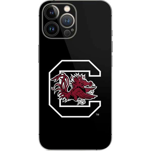 University of South Carolina Gamecocks Logo Black iPhone 13 Pro Max Skin