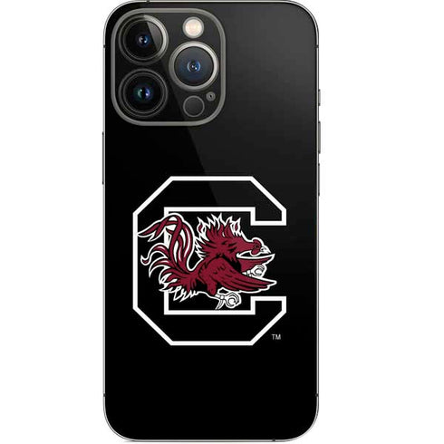 University of South Carolina Gamecocks Logo Black iPhone 13 Pro Skin