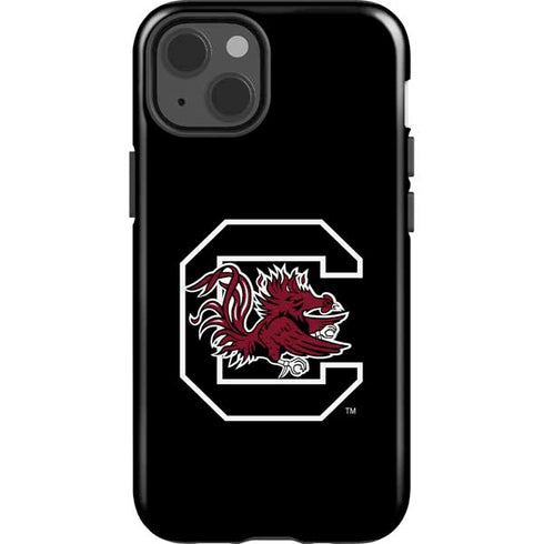University of South Carolina Gamecocks Logo Black iPhone 15 Impact Case