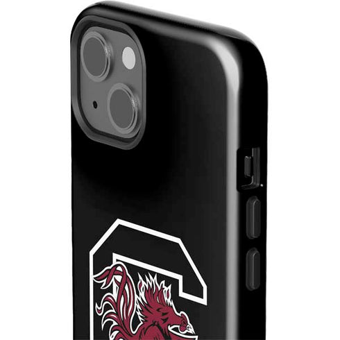 University of South Carolina Gamecocks Logo Black iPhone 14 Impact Case
