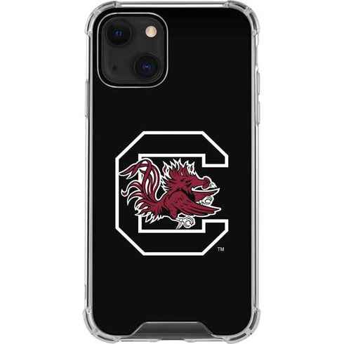 University of South Carolina Gamecocks Logo Black iPhone 14 Plus Clear Case