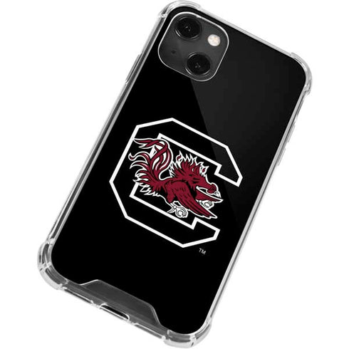 University of South Carolina Gamecocks Logo Black iPhone 14 Plus Clear Case