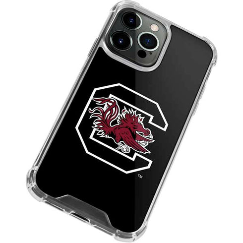 University of South Carolina Gamecocks Logo Black iPhone 15 Pro Clear Case