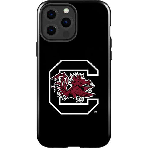University of South Carolina Gamecocks Logo Black iPhone 15 Pro Max Impact Case