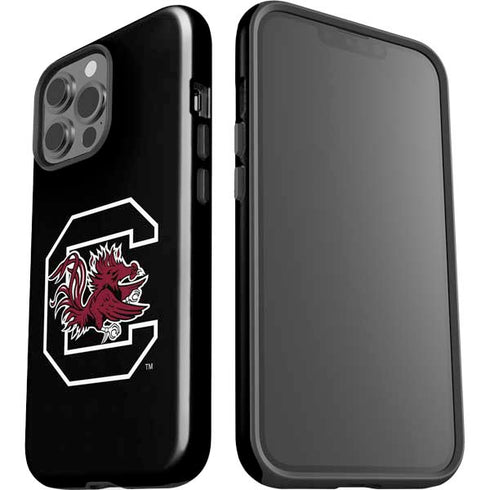 University of South Carolina Gamecocks Logo Black iPhone 15 Pro Max Impact Case