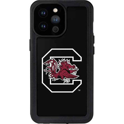 University of South Carolina Gamecocks Logo Black iPhone 14 Pro Max Waterproof Case