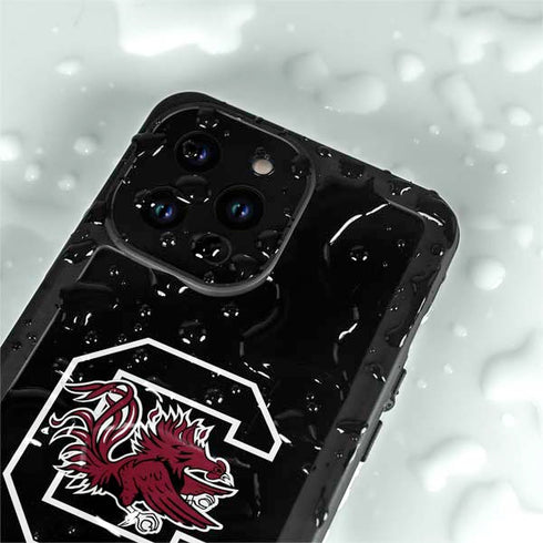 University of South Carolina Gamecocks Logo Black iPhone 14 Pro Max Waterproof Case