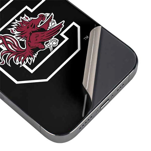 University of South Carolina Gamecocks Logo Black iPhone 14 Pro Skin