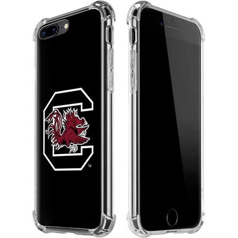 University of South Carolina Gamecocks Logo Black iPhone 7/8 Plus Clear Case