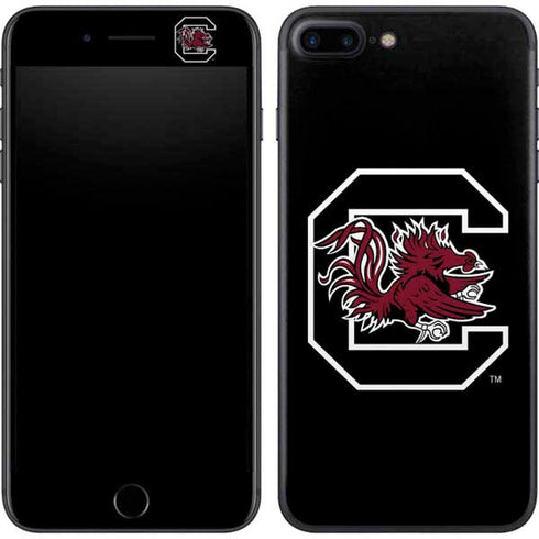 University of South Carolina Gamecocks Logo Black iPhone 8 Plus Skin