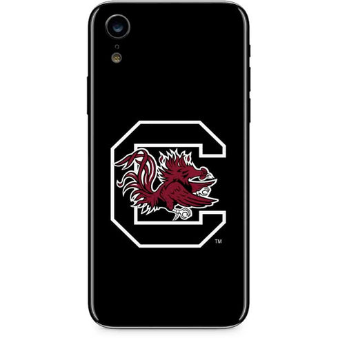University of South Carolina Gamecocks Logo Black iPhone XR Skin