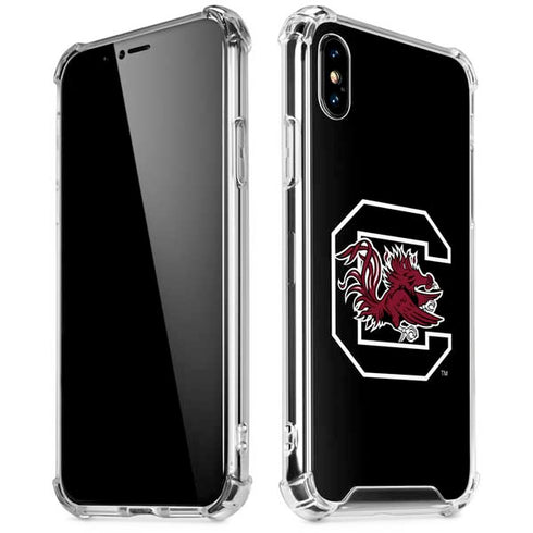 University of South Carolina Gamecocks Logo Black iPhone XS Max Clear Case