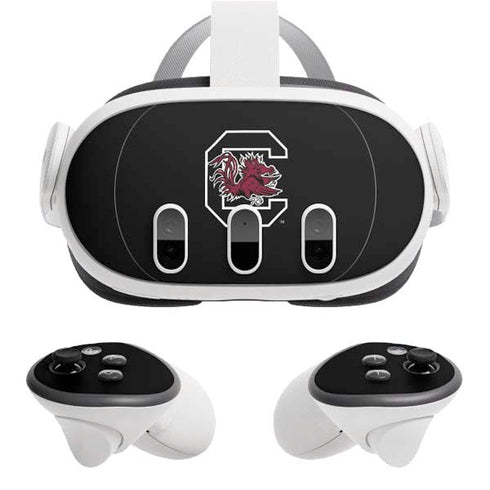 University of South Carolina Gamecocks Logo Black Meta Quest 3 Skin