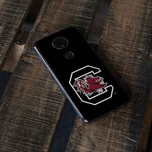 University of South Carolina Gamecocks Logo Black Moto E5 Plus Skin