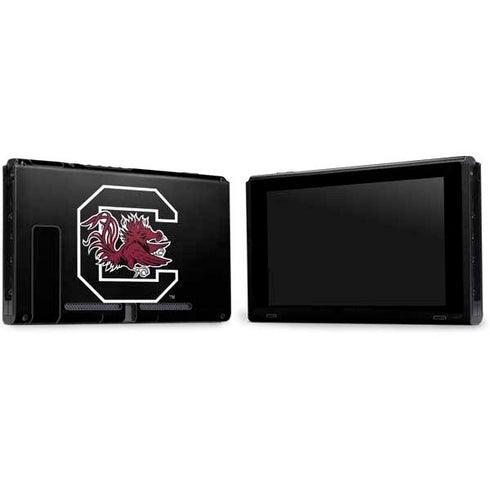 University of South Carolina Gamecocks Logo Black Nintendo Switch Bundle Skin