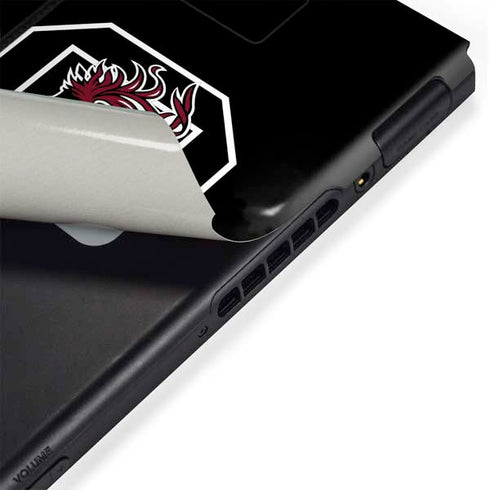 University of South Carolina Gamecocks Logo Black Nintendo Switch Bundle Skin
