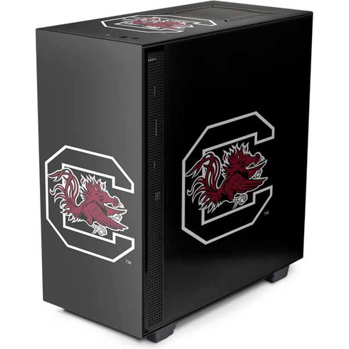 University of South Carolina Gamecocks Logo Black NZXT H510 Compact ATX Mid-Tower Case Skin
