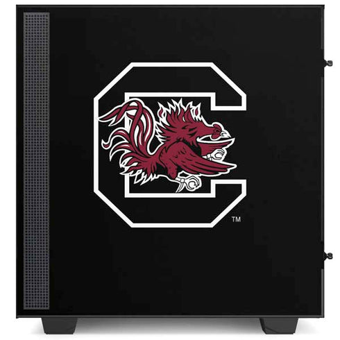 University of South Carolina Gamecocks Logo Black NZXT H510 Compact ATX Mid-Tower Case Skin