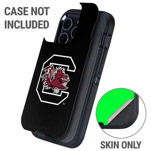 University of South Carolina Gamecocks Logo Black Otterbox Defender iPhone Skin