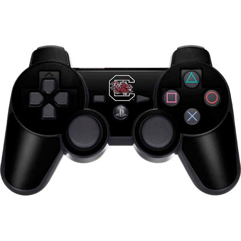 University of South Carolina Gamecocks Logo Black PS3 Dual Shock wireless controller Skin