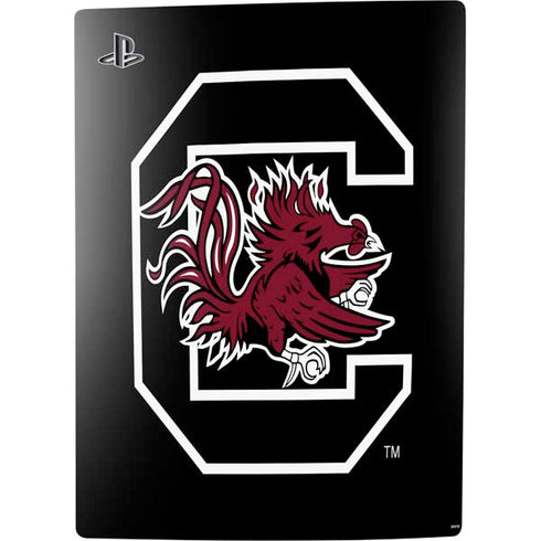 University of South Carolina Gamecocks Logo Black PS5 Bundle Skin