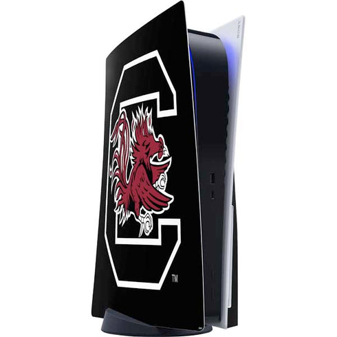 University of South Carolina Gamecocks Logo Black PS5 Console Skin