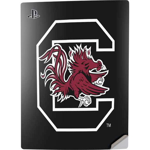 University of South Carolina Gamecocks Logo Black PS5 Digital Edition Console Skin