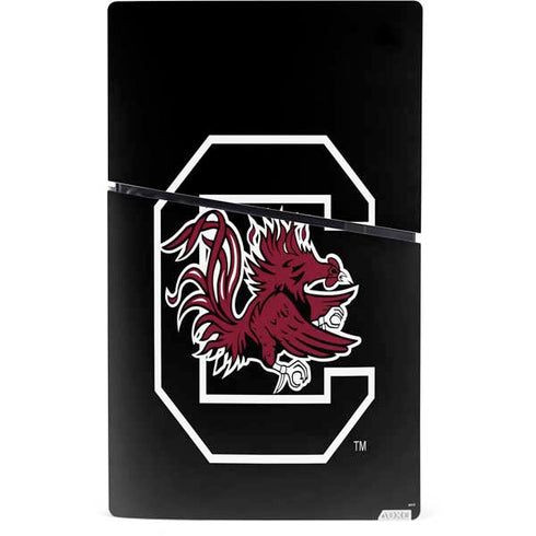 University of South Carolina Gamecocks Logo Black PS5 Slim Digital Edition Bundle Skin