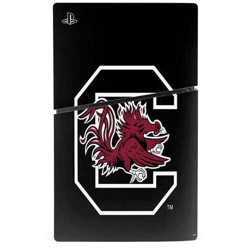 University of South Carolina Gamecocks Logo Black PS5 Slim Digital Edition Console Skin
