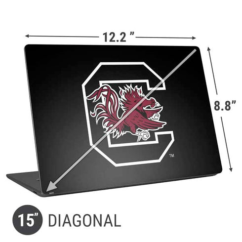 University of South Carolina Gamecocks Logo Black Universal Laptop 15in (12.2 x 8.8in) Skin