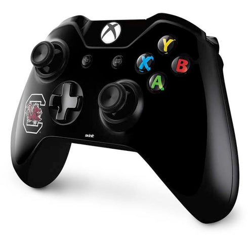 University of South Carolina Gamecocks Logo Black Xbox One Controller Skin