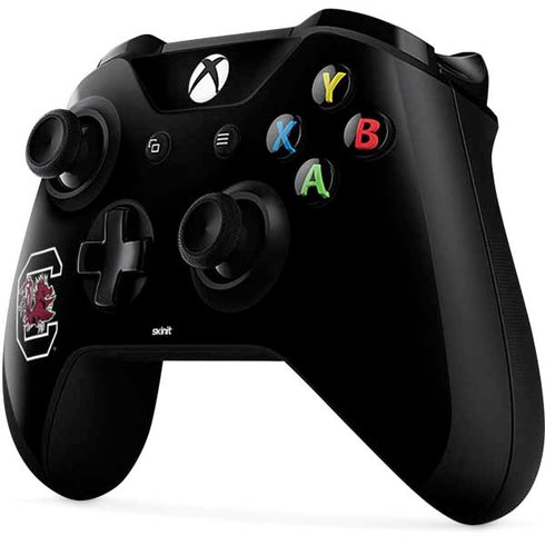University of South Carolina Gamecocks Logo Black Xbox One X Controller Skin