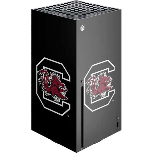 University of South Carolina Gamecocks Logo Black Xbox Series X Console Skin