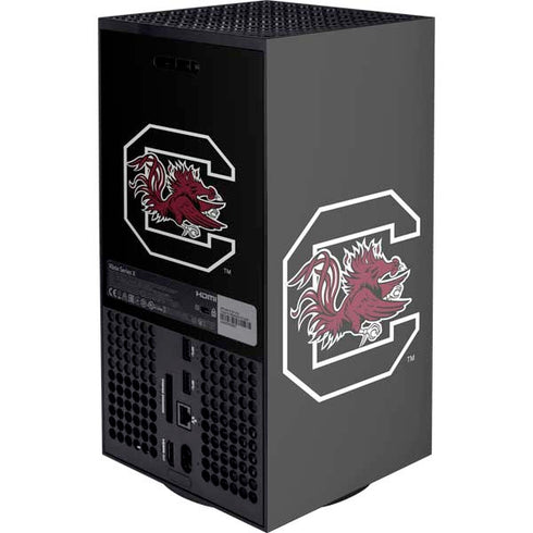 University of South Carolina Gamecocks Logo Black Xbox Series X Console Skin