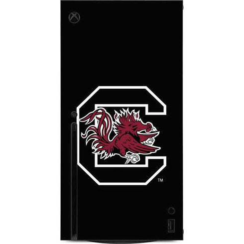 University of South Carolina Gamecocks Logo Black Xbox Series X Console Skin
