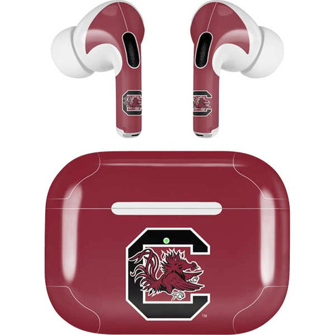 University of South Carolina Gamecocks Logo Red AirPods Pro 2nd Gen Skin