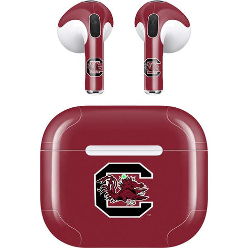University of South Carolina Gamecocks Logo Red Apple AirPods (3rd Gen 2021) Skin