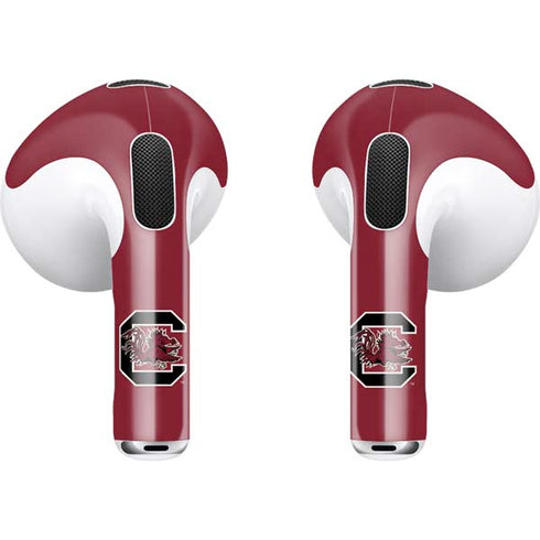 University of South Carolina Gamecocks Logo Red Apple AirPods (3rd Gen 2021) Skin
