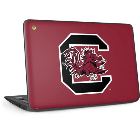 University of South Carolina Gamecocks Logo Red HP Chromebook Skin