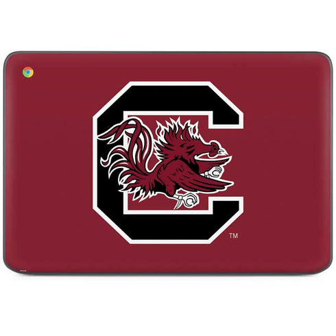 University of South Carolina Gamecocks Logo Red HP Chromebook Skin