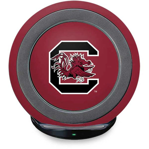 University of South Carolina Gamecocks Logo Red Fast Charge Wireless Charging Stand Skin