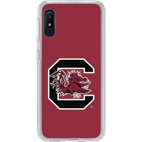 University of South Carolina Gamecocks Logo Red Galaxy A10e Clear Case