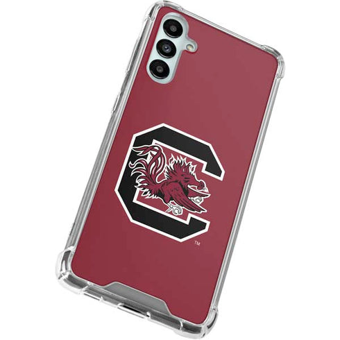 University of South Carolina Gamecocks Logo Red Galaxy A14 5G Clear Case