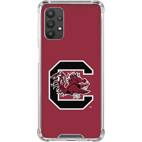 University of South Carolina Gamecocks Logo Red Galaxy A32 5G Clear Case