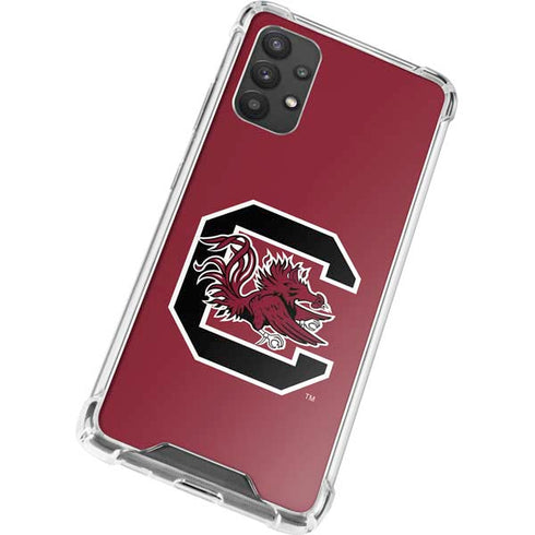 University of South Carolina Gamecocks Logo Red Galaxy A32 5G Clear Case