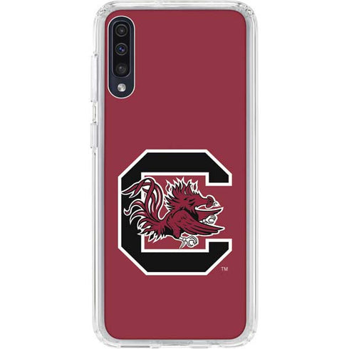 University of South Carolina Gamecocks Logo Red Galaxy A50 Clear Case