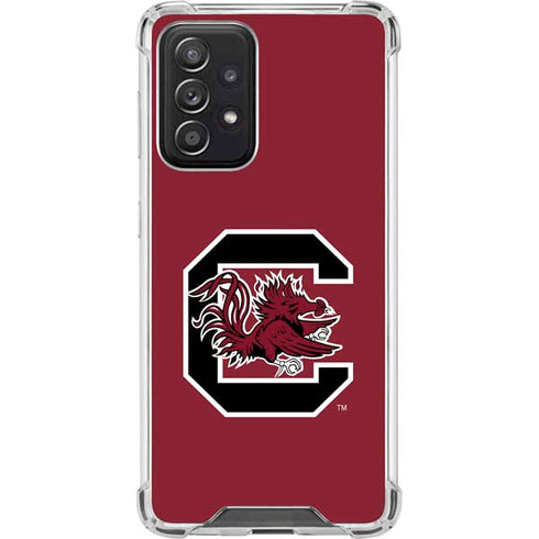 University of South Carolina Gamecocks Logo Red Galaxy A52 5G Clear Case